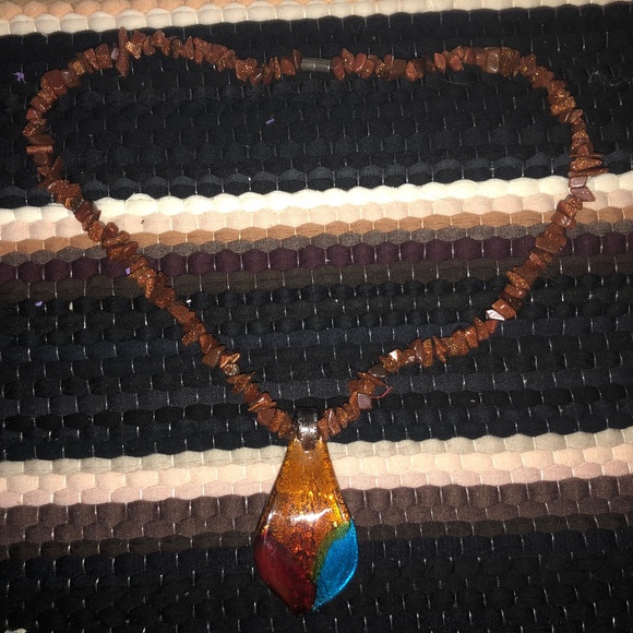 Glass beaded necklace - Picture 1 of 6